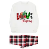 Christmas Matching Family Pajamas Love Christmas Trucks Red Pajamas Set