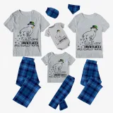 Christmas Matching Family Pajamas Funny Snowman How Snwflake Are Really Made Short Gray Pajamas Set