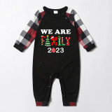 Christmas Matching Family Pajamas 2023 We Are Family Black White Plaids Pajamas Set