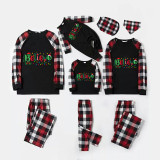 Christmas Matching Family Pajamas Believe String Light Black White Plaids Pajamas Set