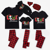 Christmas Matching Family Pajamas Love Snowman Christmas Black Pajamas Set
