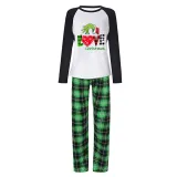 Christmas Matching Family Pajamas Love Christmas Green Pajamas Set
