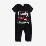 Christmas Matching Family Pajamas Family Is The Best Part Of Christmas Black Reindeer Pants Pajamas Set