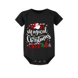 Christmas Matching Family Pajamas Magical Christmas Tree Black Pajamas Set