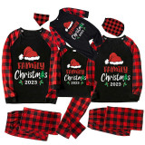 Christmas Matching Family Pajamas 2023 Family Christmas Hat Black Pajamas Set