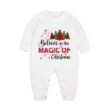 Christmas Matching Family Pajamas Believe Christmas Tree Blue Pajamas Set