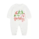 Christmas Matching Family Pajamas Snowflake Love My Family Green Pajamas Set