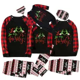 Christmas Matching Family Pajamas Snowflake Love My Family Black Reindeer Pants Pajamas Set