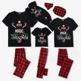 Christmas Matching Family Pajamas Believe In The Magic Of Christmas Black Pajamas Set