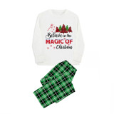 Christmas Matching Family Pajamas Believe Christmas Tree Green Pajamas Set