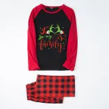 Christmas Matching Family Pajamas Snowflake Love My Family Black White Plaids Pajamas Set