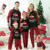 Christmas Matching Family Pajamas 2023 Family Christmas Hat Black Pajamas Set