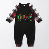 Christmas Matching Family Pajamas Believe String Light Black White Plaids Pajamas Set