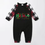 Christmas Matching Family Pajamas Believe String Light Black White Plaids Pajamas Set