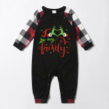 Christmas Matching Family Pajamas Snowflake Love My Family Black White Plaids Pajamas Set
