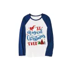 Christmas Matching Family Pajamas Believe Gingerbread Man Blue Pajamas Set