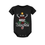 Christmas Matching Family Pajamas Believe In The Magic Of Christmas Black Pajamas Set