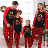 Christmas Matching Family Pajamas Love Christmas Black White Plaids Pajamas Set