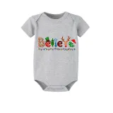 Christmas Matching Family Pajamas Believe Gingerbread Man Short Pajamas Set