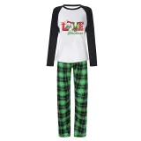 Christmas Matching Family Pajamas Love Snowman Christmas Green Pajamas Set