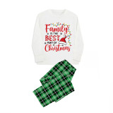 Christmas Matching Family Pajamas Family Is The Best Part Of Christmas Green Pajamas Set