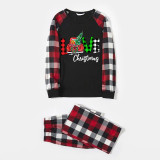 Christmas Matching Family Pajamas Love Christmas Trucks Black White Plaids Pajamas Set