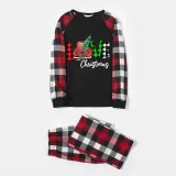 Christmas Matching Family Pajamas Love Christmas Trucks Black White Plaids Pajamas Set