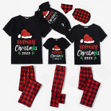 Christmas Matching Family Pajamas 2023 Family Christmas Hat Black Pajamas Set