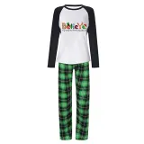 Christmas Matching Family Pajamas Believe Gingerbread Man Green Pajamas Set