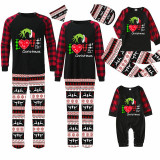 Christmas Matching Family Pajamas Love Christmas Black Reindeer Pants Pajamas Set