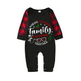 Christmas Matching Family Pajamas 2023 Family Christmas Together Black Reindeer Pants Pajamas Set