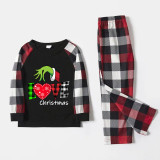 Christmas Matching Family Pajamas Love Christmas Black White Plaids Pajamas Set