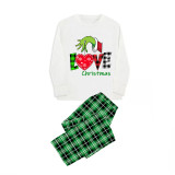 Christmas Matching Family Pajamas Love Christmas Green Pajamas Set