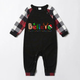 Christmas Matching Family Pajamas Believe Gingerbread Man Black White Plaids Pajamas Set