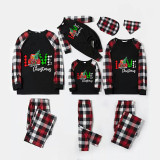 Christmas Matching Family Pajamas Love Christmas Trucks Black White Plaids Pajamas Set