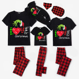 Christmas Matching Family Pajamas Love Christmas Black Pajamas Set