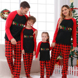 Christmas Matching Family Pajamas Believe Gingerbread Man Black White Plaids Pajamas Set