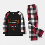 Christmas Matching Family Pajama Most Wonderful Time Of The Year Black and Red Pajamas Set