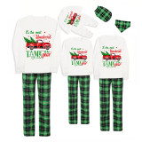 Christmas Matching Family Pajama Wonderful Time Christmas Tree Car Green Pajamas Set