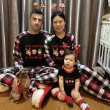 Christmas Matching Family Pajamas Cartoon Merry Christmas Ya Filthy Muggle Black and Red Pajamas Set