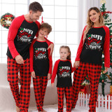 Christmas Matching Family Pajamas Merry Cruisemas Black Red Pajamas Set