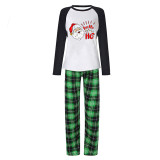 Christmas Matching Family Pajamas HO HO HO Laugh Santa Green Pajamas Set