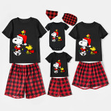 Christmas Matching Family Pajamas Dog Short Black Pajamas Set