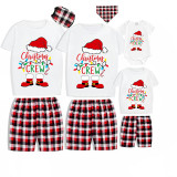 Christmas Matching Family Pajama Santa Christmas Crew Lights Short Pajamas Set