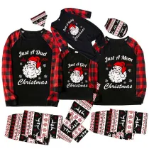Christmas Matching Family Pajamas My Family Who Loves Christmas Black Seamless Pajamas Set