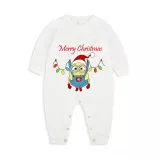 Christmas Matching Family Pajamas Cartoon Christmas Lights Blue Pajamas Set