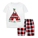 Christmas Matching Family Pajama Christmas With My Tribe Short Pajamas Set