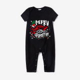 Christmas Matching Family Pajamas Merry Cruisemas Black Pajamas Set