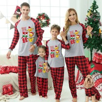 Christmas Matching Family Pajamas Cartoon HO HO HO Green Pajamas Set