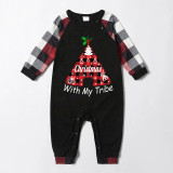 Christmas Matching Family Pajama Christmas With My Tribe Black and Red Pajamas Set